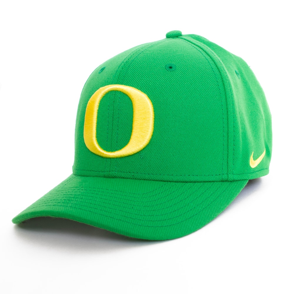 Classic Oregon O, Nike, Green, Curved Bill, Performance/Dri-FIT, Accessories, Unisex, Structured, Flex Fit, Hat, 897238
